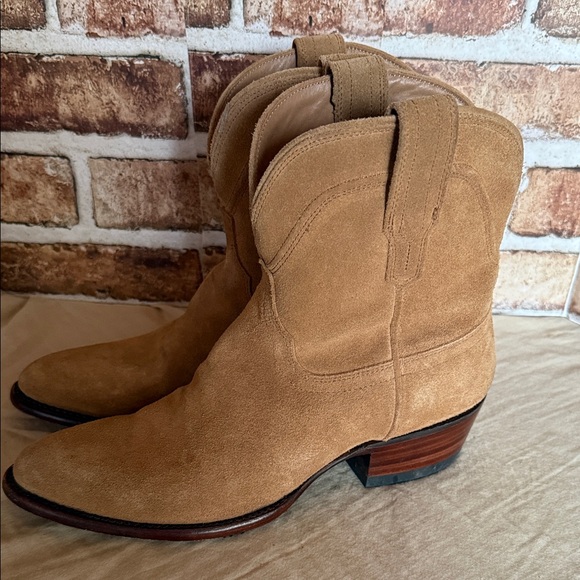 Tecovas tan lucy Suede Cowboy Boots - Picture 4 of 9